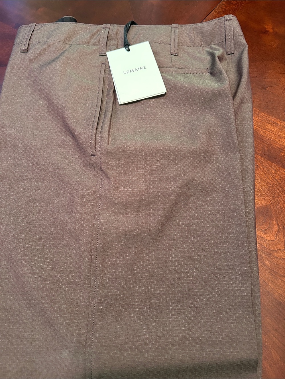 Lemaire Chocolate Brown Tailored Trousers - Picture 3 of 5